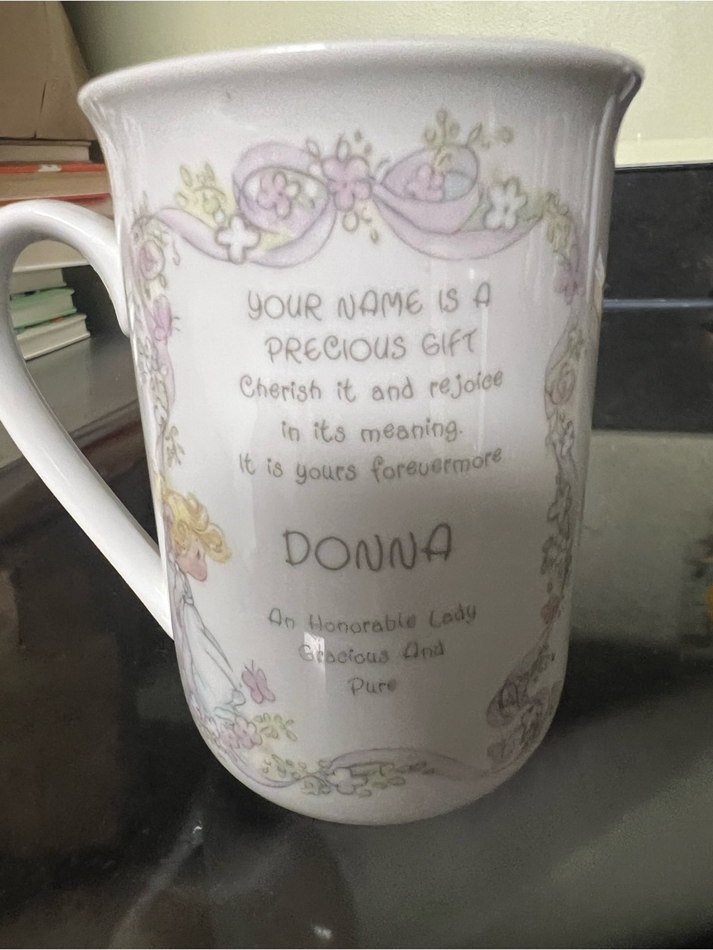 DONNA Vintage 1990 Precious Moments "Donna" Ceramic Coffee Mug / Cup - Picture 2 of 6